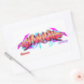Der Name Hannah in Graffiti-Rectangle Stickers (Umschlag)
