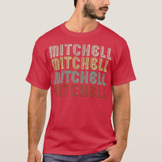Der Name I Mitchell In Funny Retro Vintage Dico T-Shirt