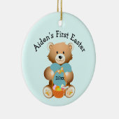 Der Name Ihres Kindes: Erster Osterdekor Keramik Ornament (Rechts)