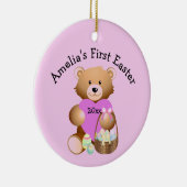 Der Name Ihres Kindes: Erster Osterdekor Keramik Ornament (Rechts)