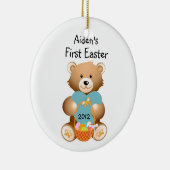 Der Name Ihres Kindes: Erster Osterdekor Keramik Ornament (Rechts)
