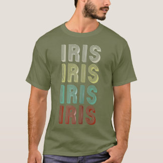 Der Name ist Iris in der Vintagen Diskothek Retro T-Shirt