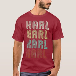 Der Name ist Karl in lustigem Retro-Vintage-Disco T-Shirt