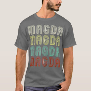 Der Name ist Magda in der Vintagen Diskothek Retro T-Shirt
