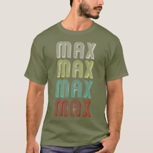 Der Name ist Max in der Vintagen Diskothek Retro T-Shirt