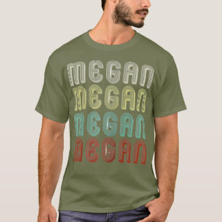 Der Name ist Megan in der Vintagen Diskothek Retro T-Shirt