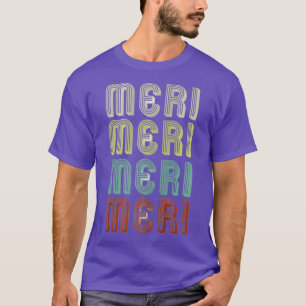 Der Name ist Meri in Retro Vintage Disco Lustig T-Shirt