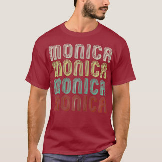 Der Name ist Monica in der Vintagen Diskothek Retr T-Shirt