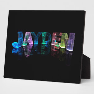Der Name Jayden in 3D-Leuchten (Foto) Fotoplatte