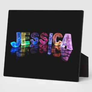 Der Name Jessica in 3D-Leuchten (Foto) Fotoplatte