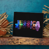 Der Name Jessica in 3D-Leuchten (Foto) Fotoplatte (Seite)