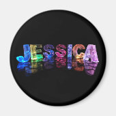 Der Name Jessica in 3D-Leuchten (Foto) Magnet (Vorne)