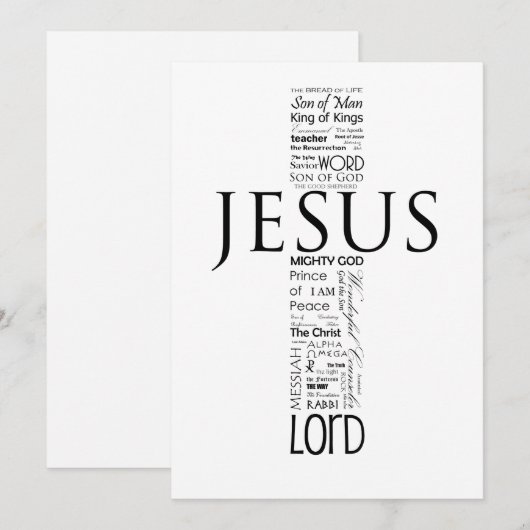 Der Name Jesus Feiertagskarte (Vorne/Hinten)