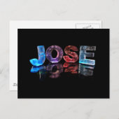 Der Name Jose in 3D-Leuchten (Foto) Postkarte (Vorne/Hinten)