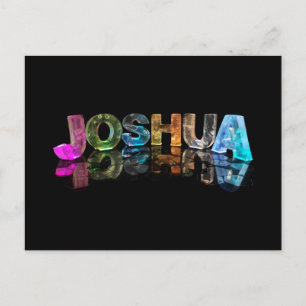 Der Name Joshua in 3D-Leuchten (Foto) Postkarte