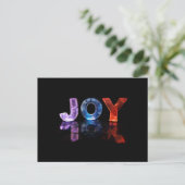 Der Name Joy in 3D Lights (Foto) Postkarte (Stehend Vorderseite)