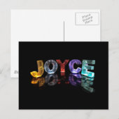 Der Name Joyce in 3D-Leuchten (Foto) Postkarte (Vorne/Hinten)
