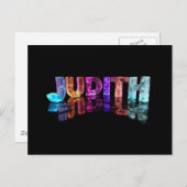 Der Name Judith in 3D-Leuchten (Foto) Postkarte (Vorne/Hinten)