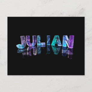 Der Name Julian in 3D-Leuchten (Foto) Postkarte