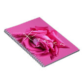 Der Name Karen Hot Pink Rose Blumen Notizblock (Rechte Seite)