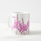 Der Name Karen hübsche rosa Blume Blumenbeete Kaffeetasse (Vorderseite Links)