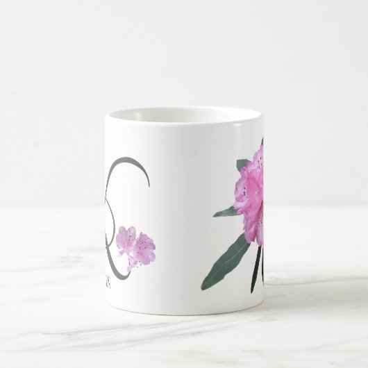Der Name Karen ist hübsche Rosa Blumenfrau Kaffeetasse (Mittel)