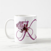 Der Name Karen Pink Kirschblüte boho Kaffeetasse (Links)