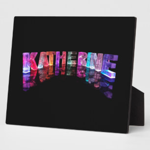 Der Name Katherine in 3D-Licht (Foto) Fotoplatte