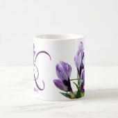 Der Name Katherine ist lila Blumen, trendig Kaffeetasse (Mittel)