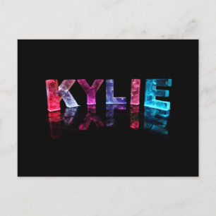 Der Name Kylie in 3D-Leuchten (Foto) Postkarte
