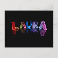 Der Name Laura in 3D-Leuchten (Foto)
