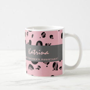 Der Name-Leopard-Druck des besten Lehrers Kaffeetasse