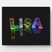 Der Name Lisa in 3D-Leuchten (Foto) Fotoplatte (Vorderseite)