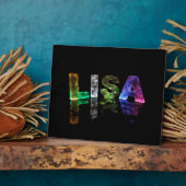 Der Name Lisa in 3D-Leuchten (Foto) Fotoplatte (Seite)