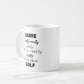 Der Name mag wirklich (oder Lieben) Betreff Kaffeetasse (Vorderseite Links)