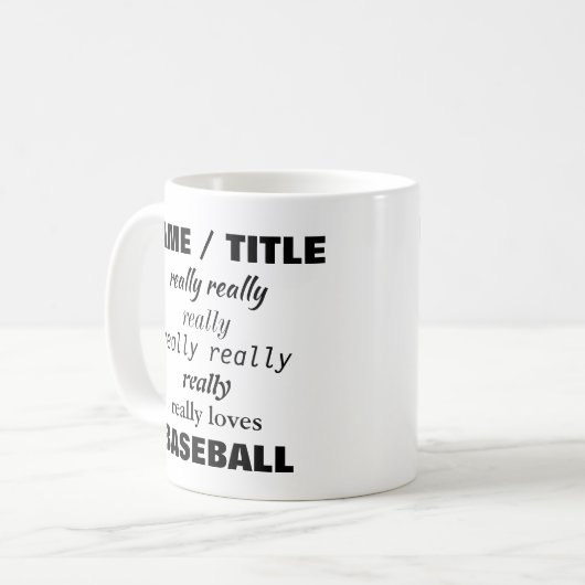 Der Name mag wirklich (oder Lieben) Betreff Kaffeetasse (Vorderseite Links)