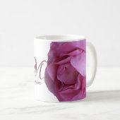 Der Name Margaret hübsch rosa Rosen Spaß Kaffeetasse (VorderseiteRechts)