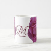 Der Name Margaret hübsch rosa Rosen Spaß Kaffeetasse (Mittel)