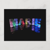 Der Name Marie in 3D Lights (Fotogarph) Postkarte (Vorderseite)