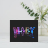Der Name Mary in 3D Lights (Foto) Postkarte (Stehend Vorderseite)