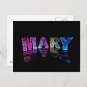Der Name Mary in 3D Lights (Foto) Postkarte (Vorne/Hinten)