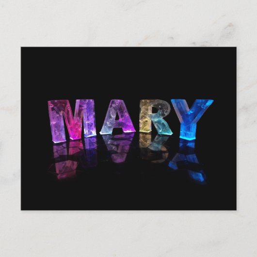 Der Name Mary in 3D Lights (Foto) Postkarte (Vorderseite)