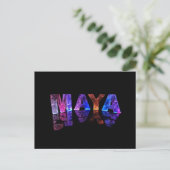 Der Name Maya in 3D-Leuchten (Foto) Postkarte (Stehend Vorderseite)
