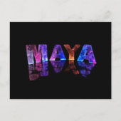 Der Name Maya in 3D-Leuchten (Foto) Postkarte (Vorderseite)