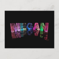 Der Name Megan in 3D-Leuchten (Foto)