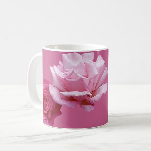 Der Name Miriam hübsch rosa Rosa Rosa Blütenblume Kaffeetasse (Vorderseite Links)