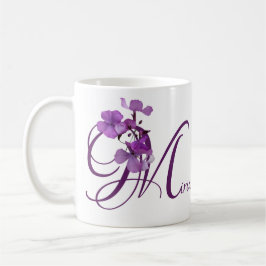 Der Name Miriam ist lila, blumenreich Kaffeetasse