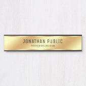 Der Name Modern Imitats Gold Trendy Long Türschild (Vorderseite )
