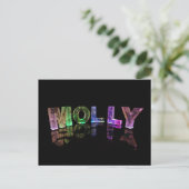 Der Name Molly in 3D Lights (Foto) Postkarte (Stehend Vorderseite)