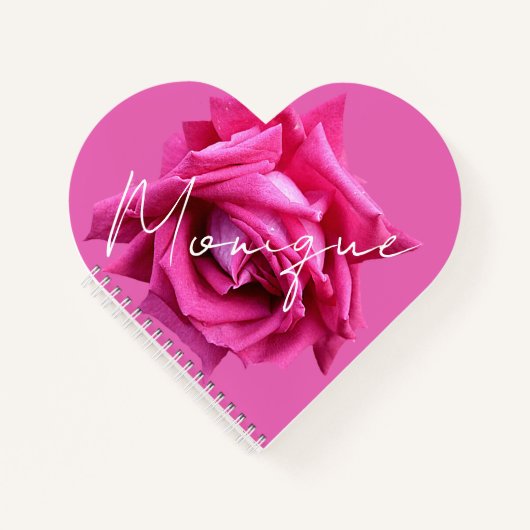 Der Name Monique hübsche Rosa Rose Notizblock (Vorderseite)